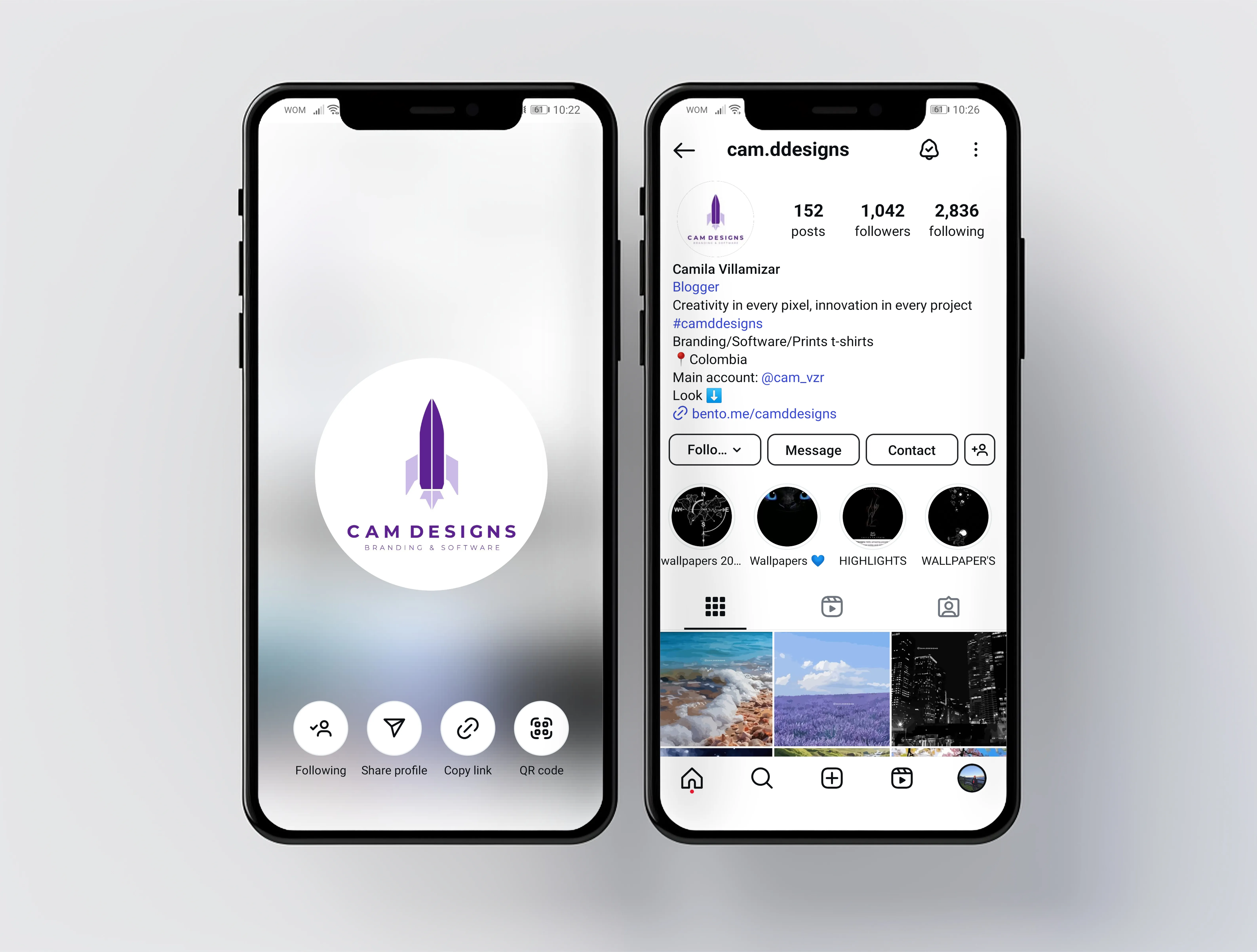 Portfolio on Phones